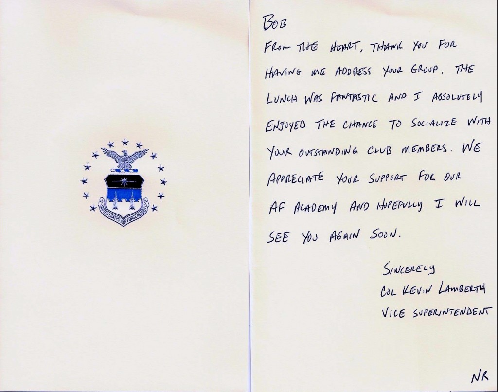 20141113 Lamberth note to Club